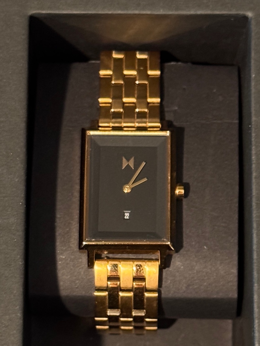 MVMT Signature Square Watch – Mason Gold / Black 24mm